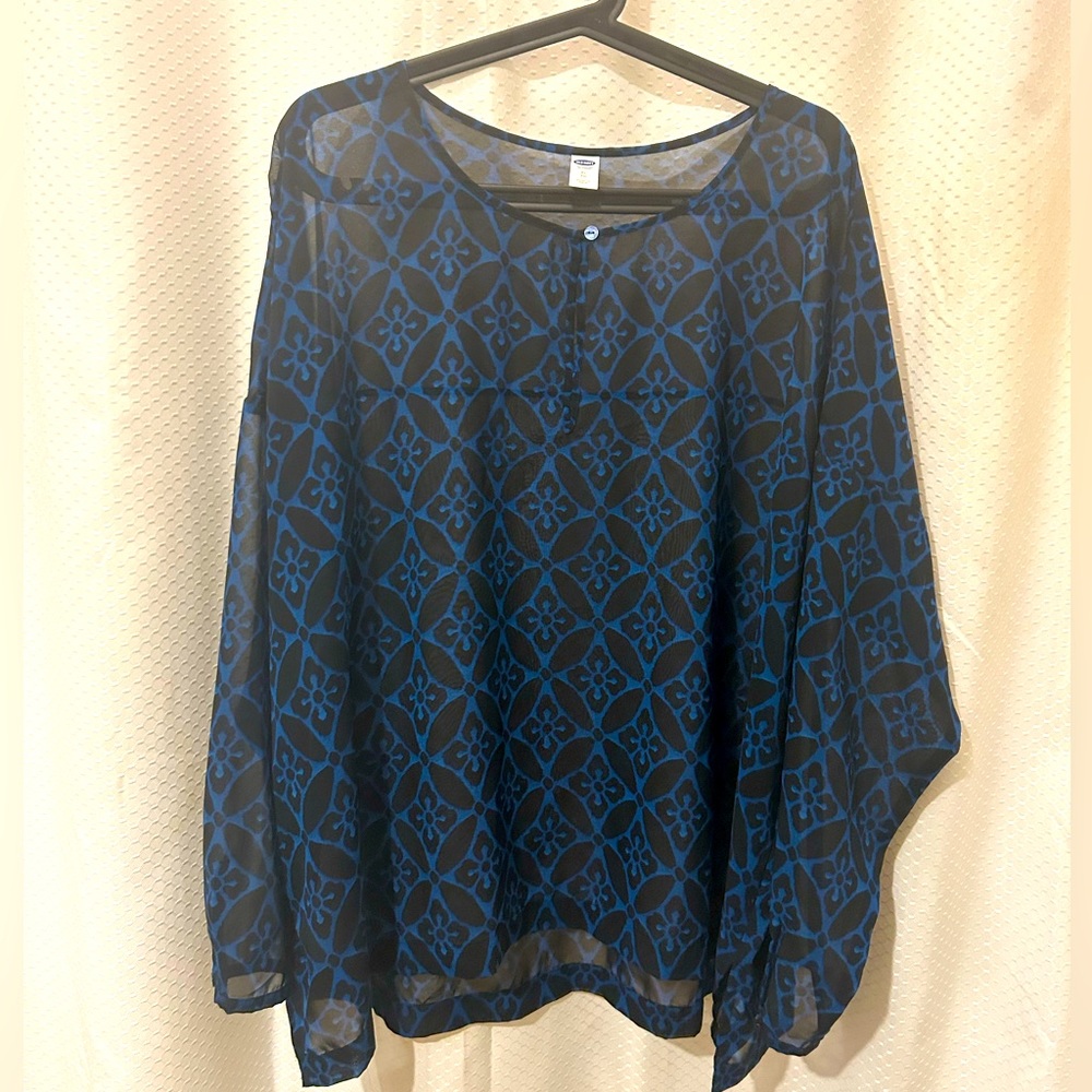 Sheer Old Navy over sized tunic blouse